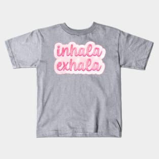 Inhala Exhala Watercolor Kids T-Shirt